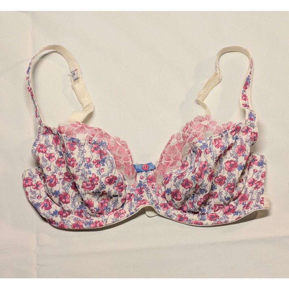 Chloe 30DD Unlined Bra Floral White Wired Cleo by Panache